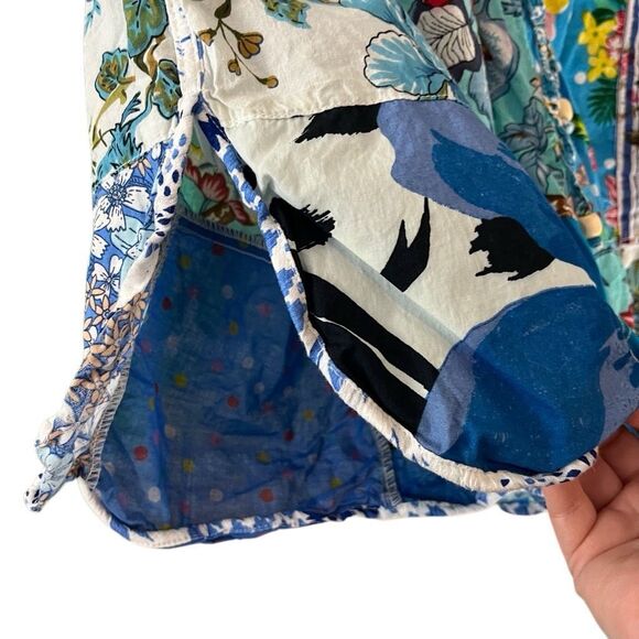 Rahab's Rope Patchwork Cotton Elastic Waist Boho Shorts Size M/L - Picture 3 of 6